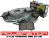 Przednie klocki Z26 + WIERCONE nacinane tarcze hamulcowe POWERSTOP Jeep Grand Cherokee SRT 6,1 V8 -2010